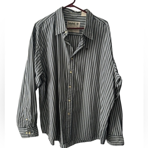 Timberland XXL long-sleeve button down blue/tan/navy 100% cotton - Picture 1 of 11